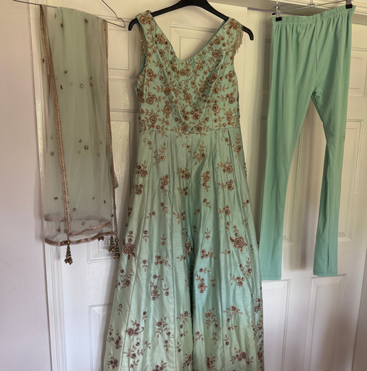 Gold embroidery dress