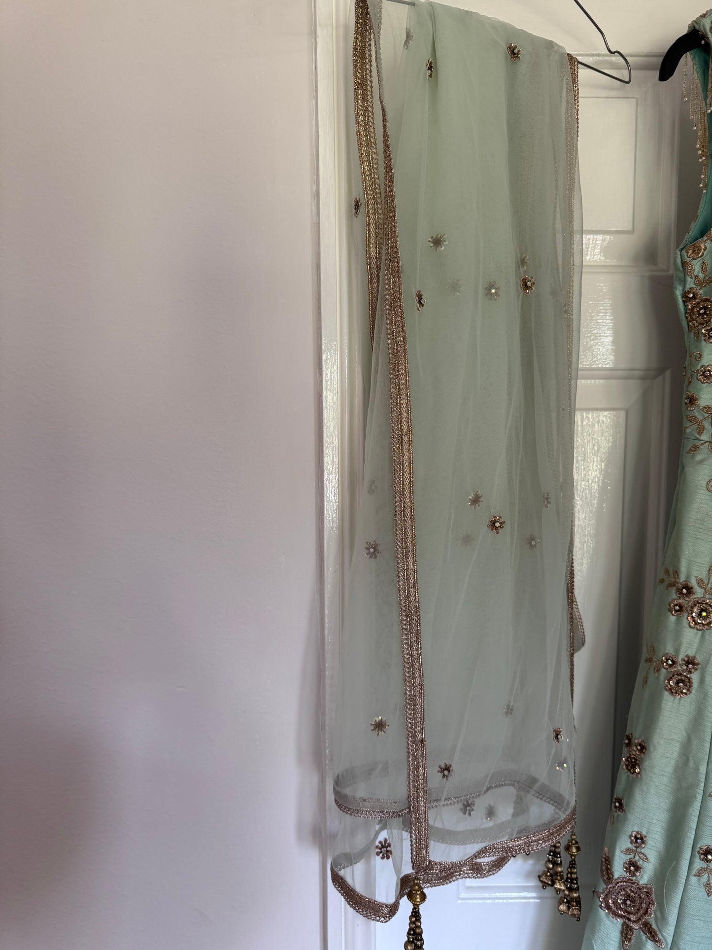 Gold embroidery dress