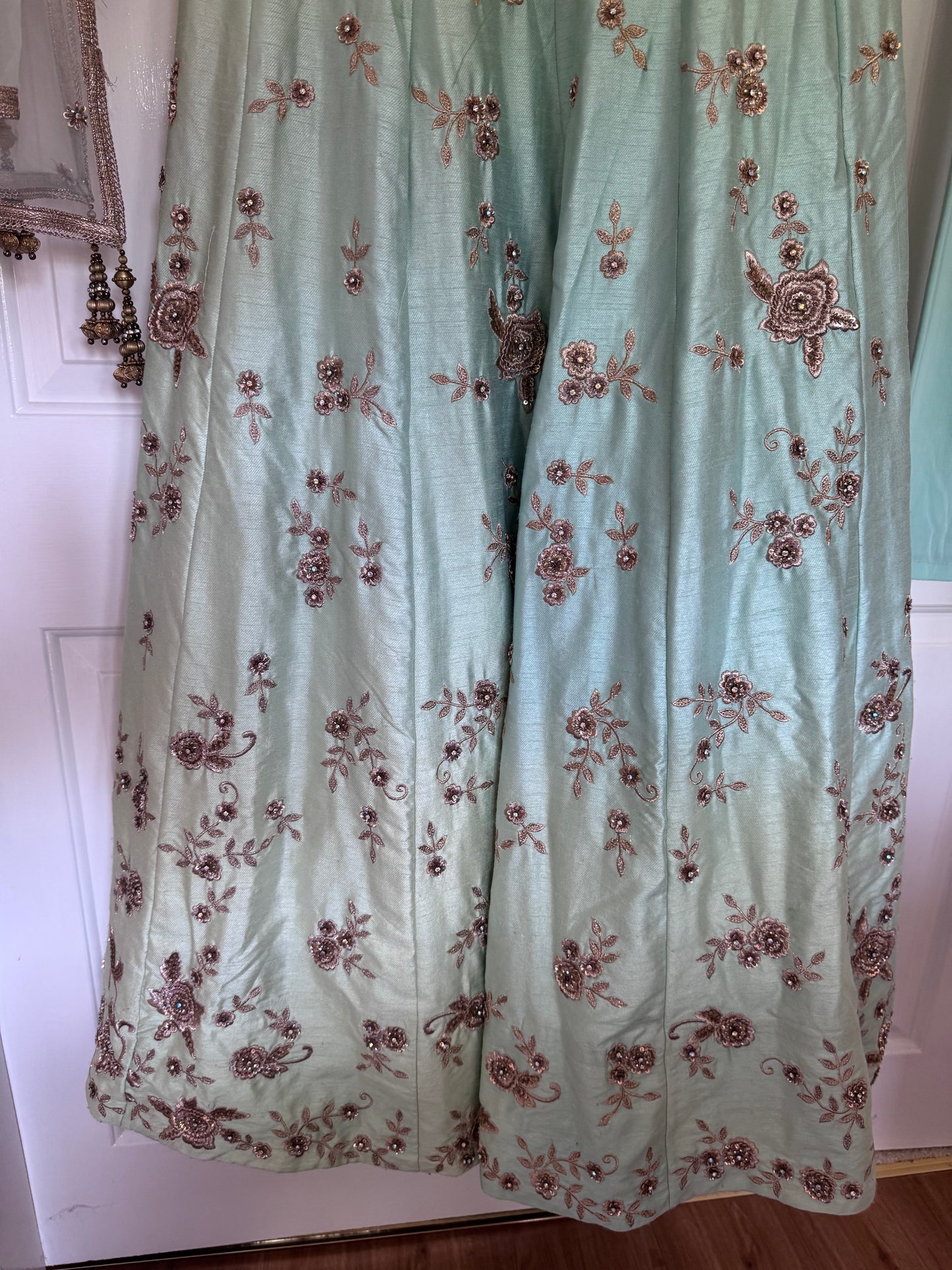 Gold embroidery dress