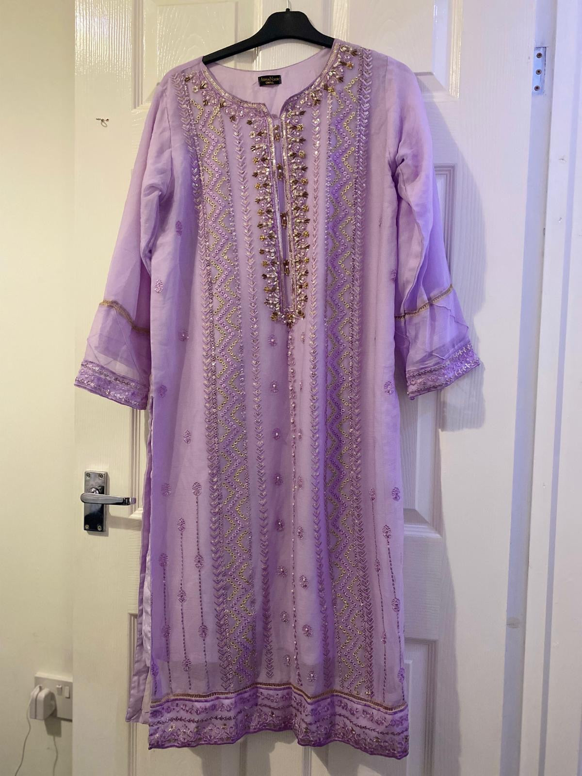 Preloved Lilac Indian suit 3 pieces