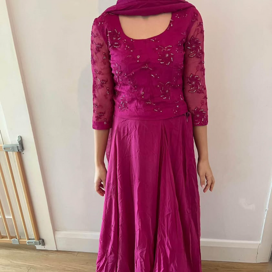 Hot pink lehnga choli