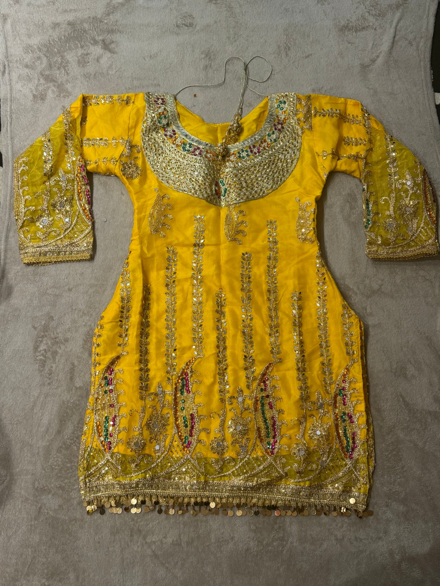 Luxury Multicolour Lehenga Choli Set – Heavy Embroidery & Mirror Work with Dupatta