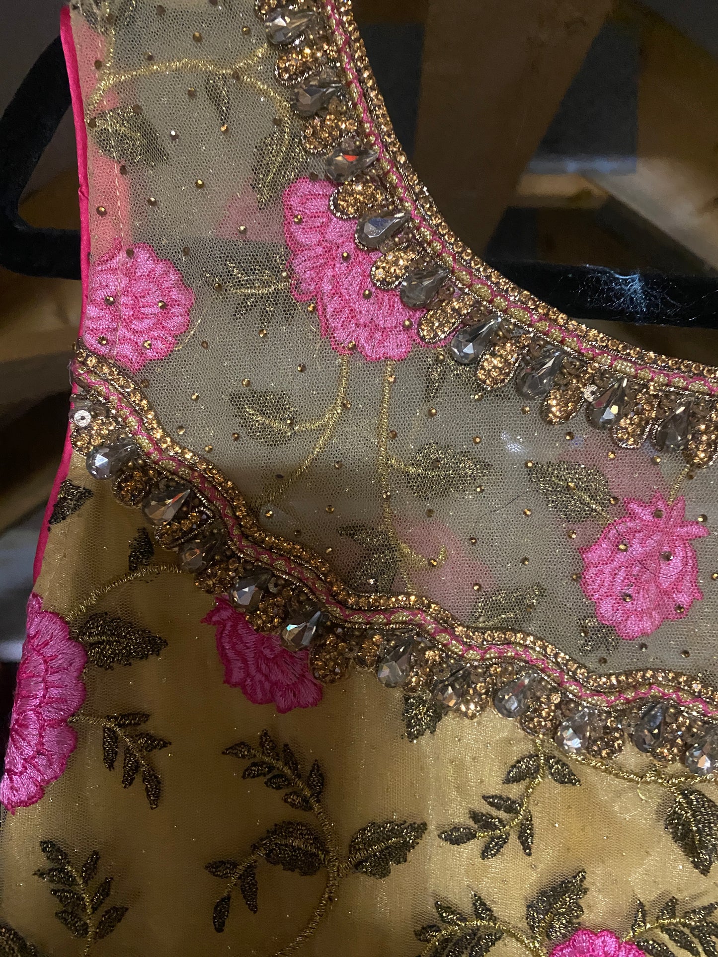 Pink & Gold Foral Dress