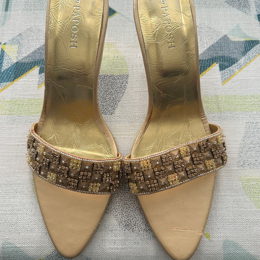 Sandals brand new gold
