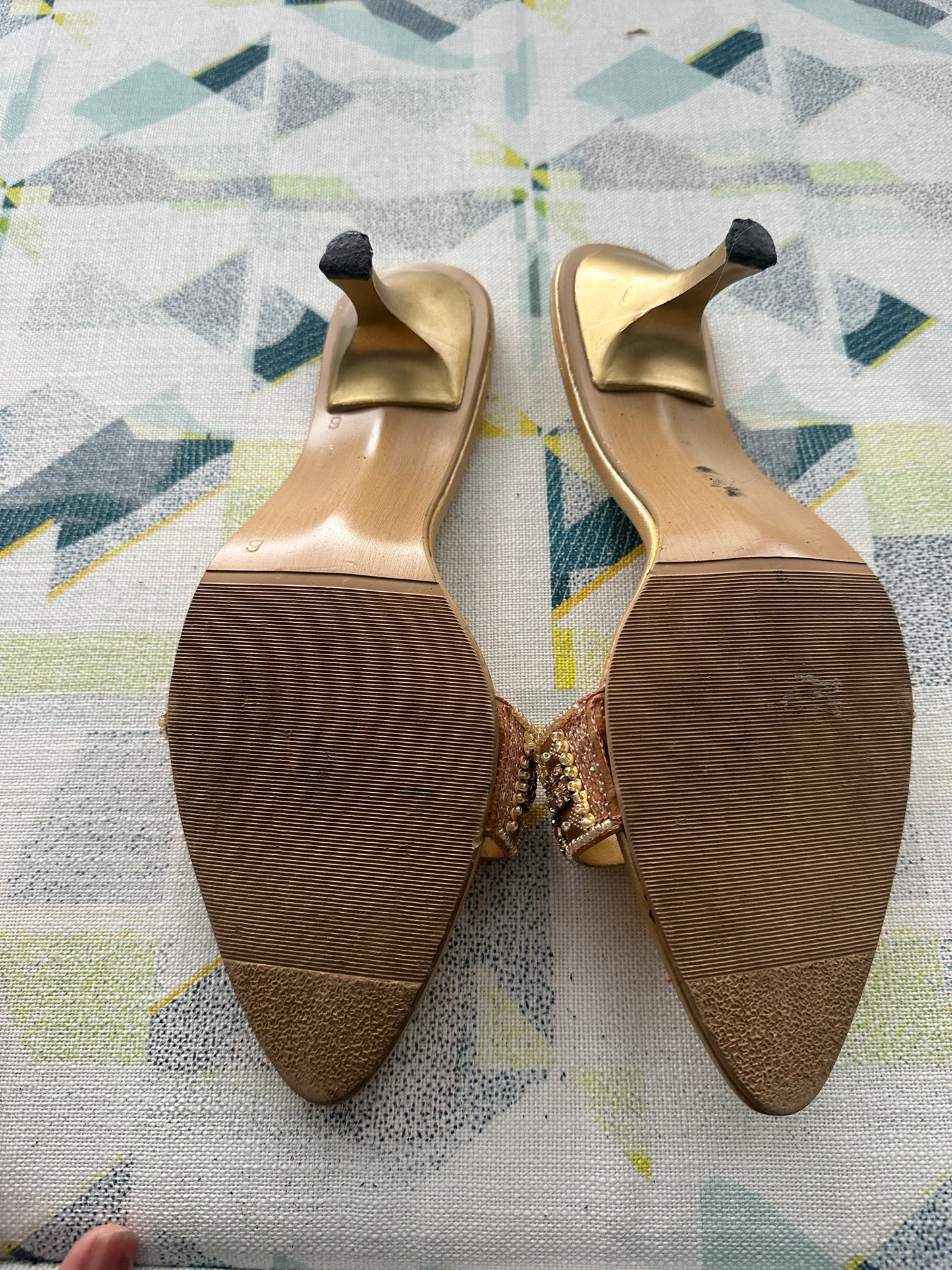 Sandals brand new gold