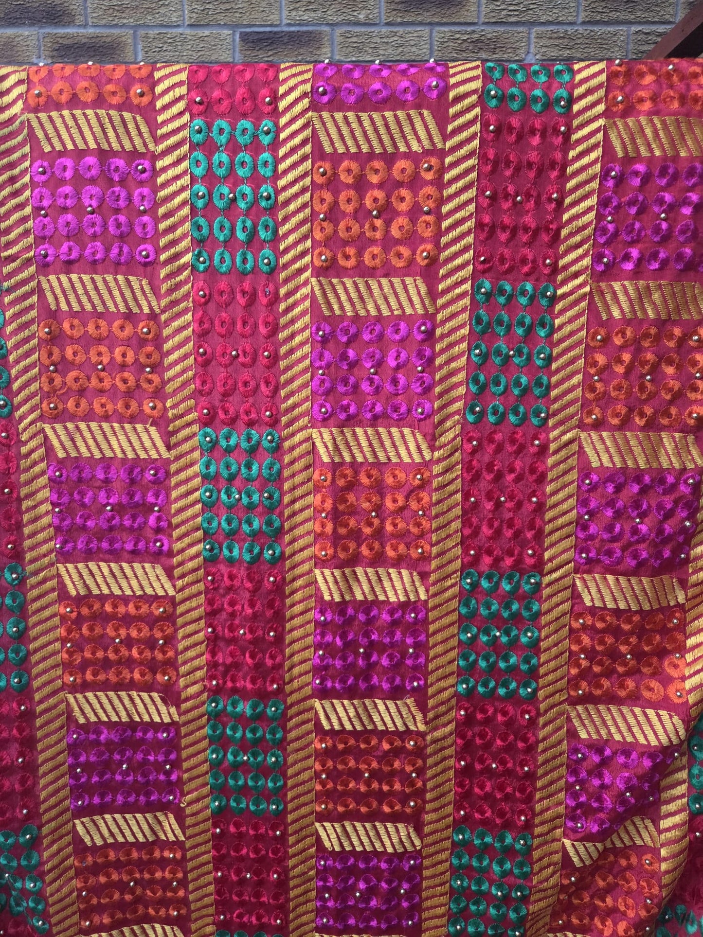 Brand new pink Phulkari chunni