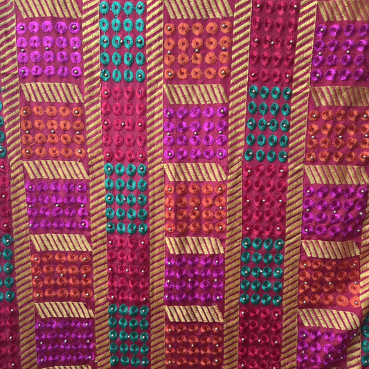 Brand new pink Phulkari chunni