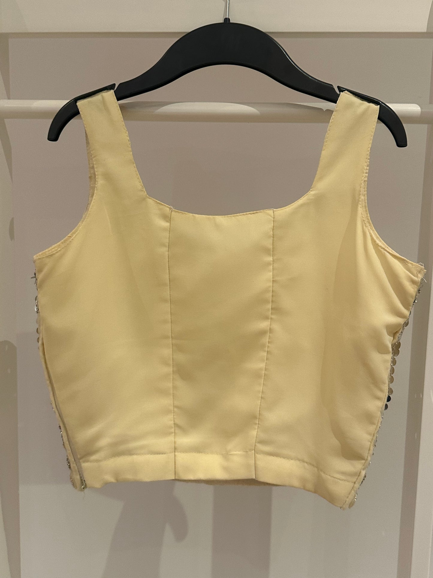 Preloved Indian Baby Yellow Mirrorwork Lehenga
