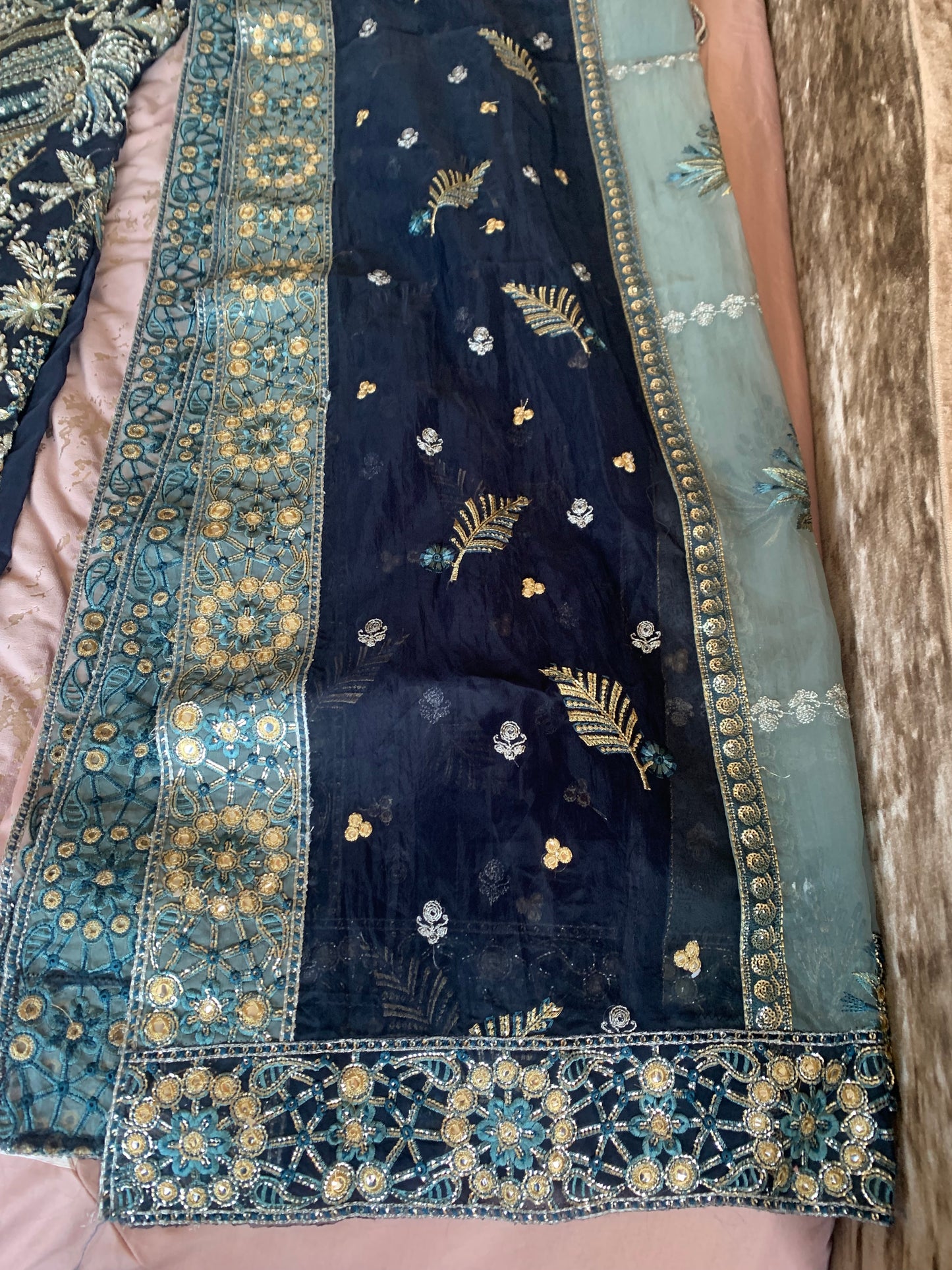 New Elaf navy blue wedding party outfit