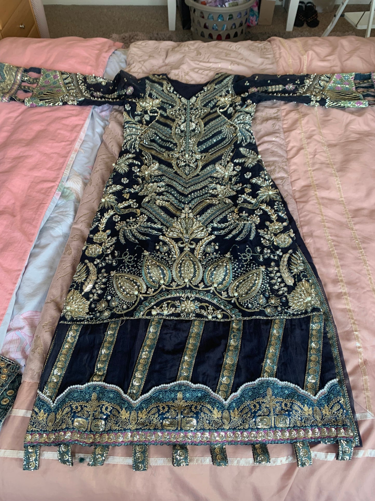 New Elaf navy blue wedding party outfit