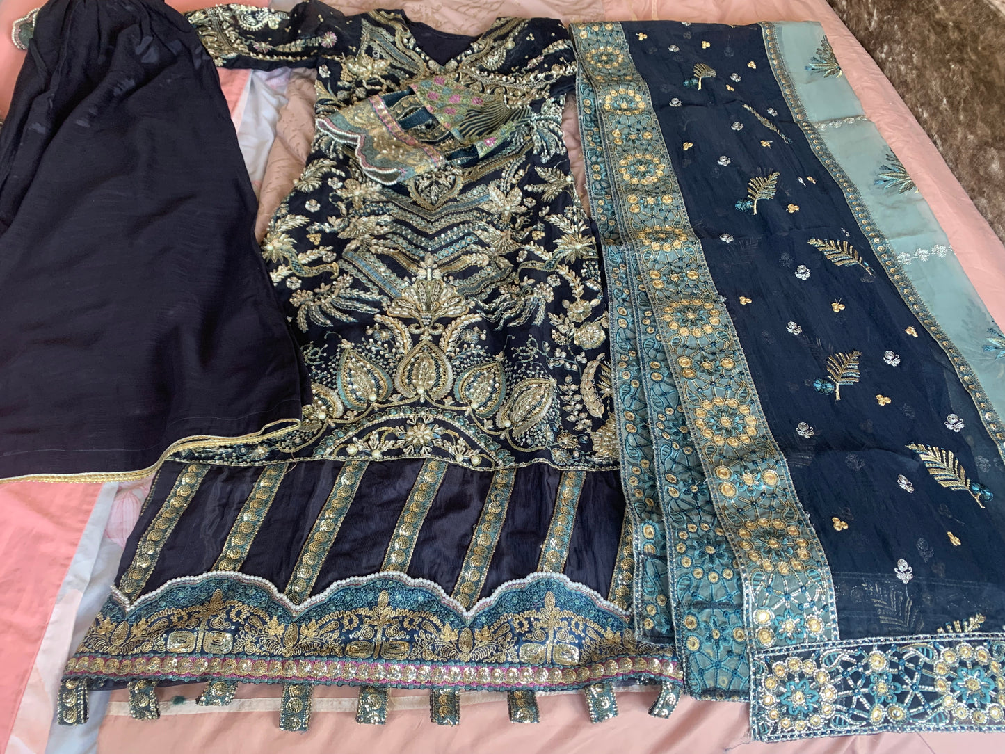 New Elaf navy blue wedding party outfit