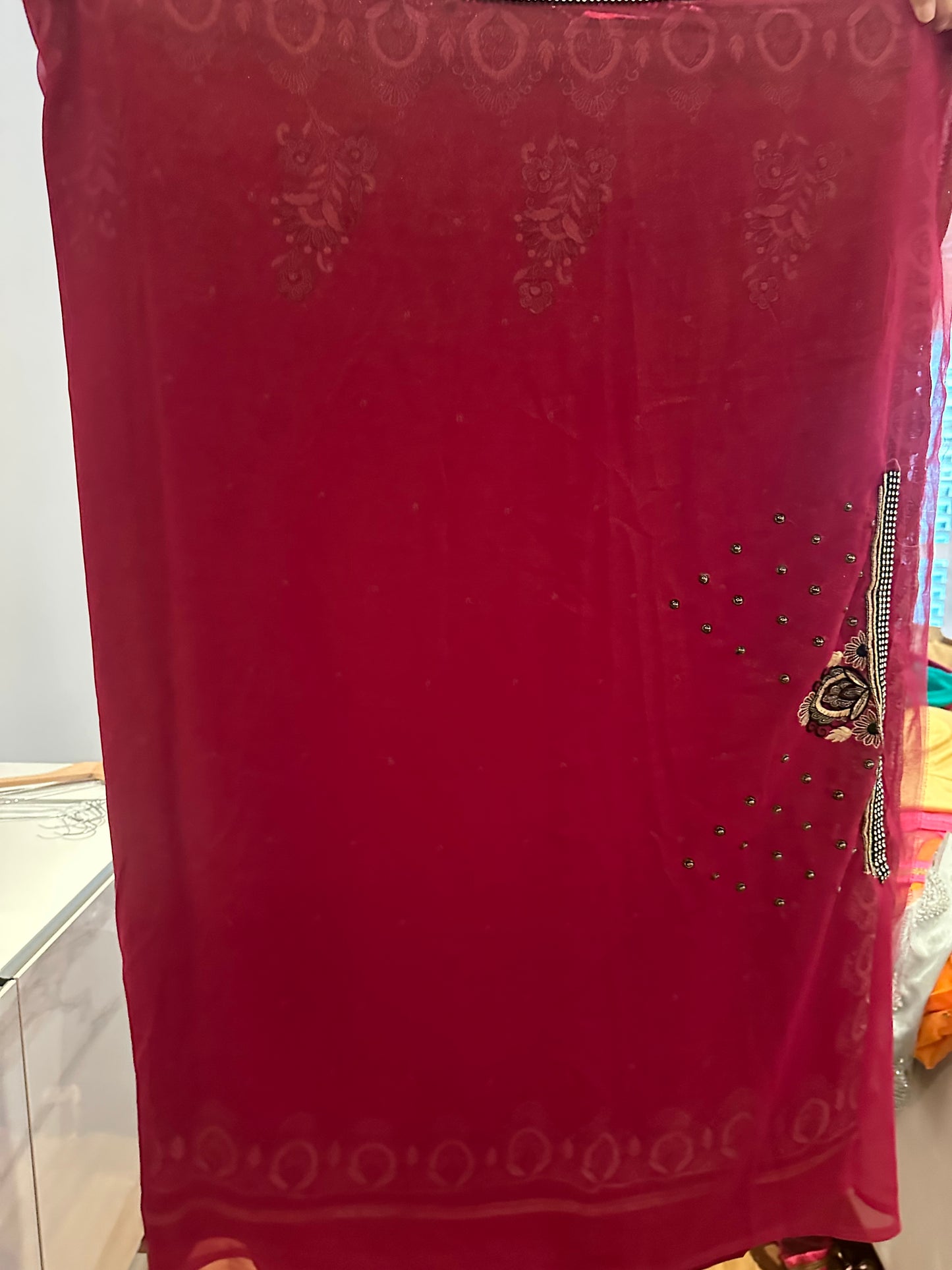 Brand new unstitched sari
