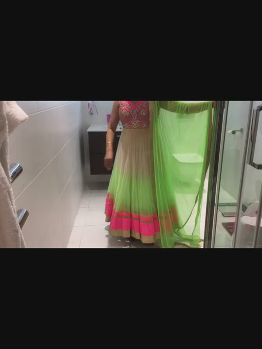 Dress pink/green size 8/10 worn