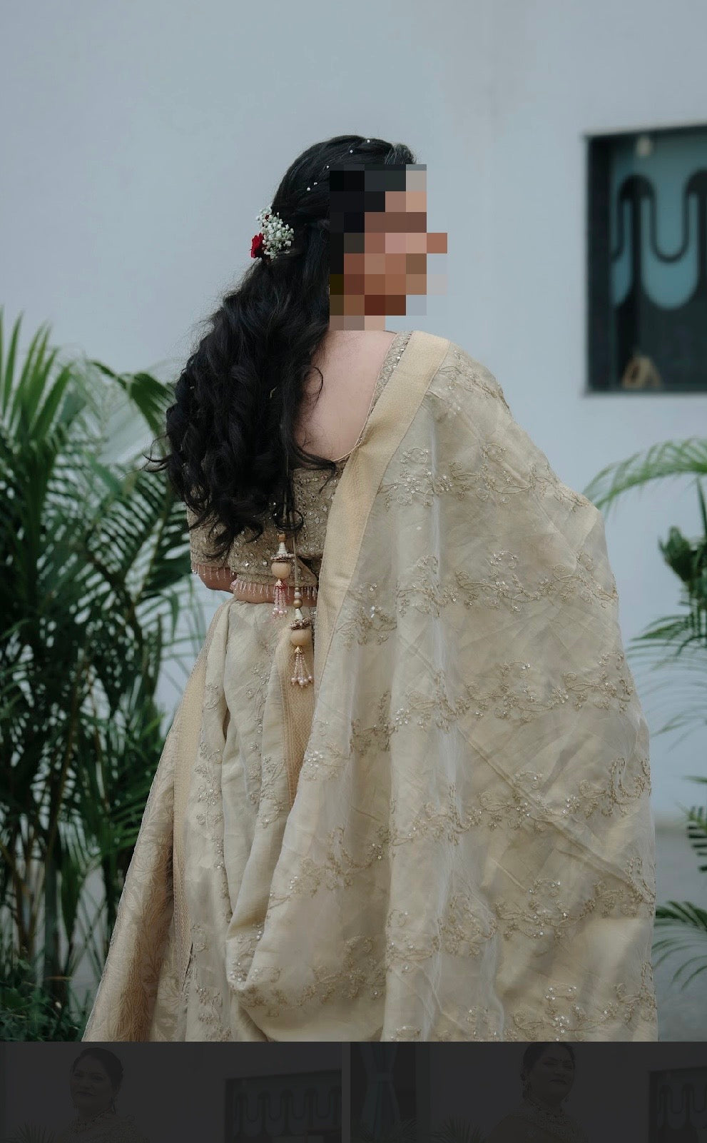 Gold pit banarasi lengha