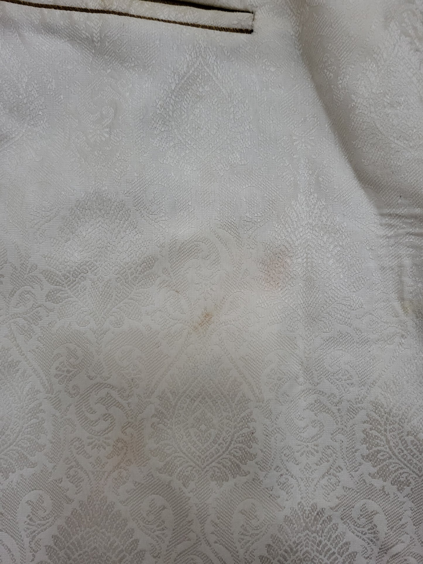 Mens White and Gold Jacquard Embellished Sherwani Cutom Made