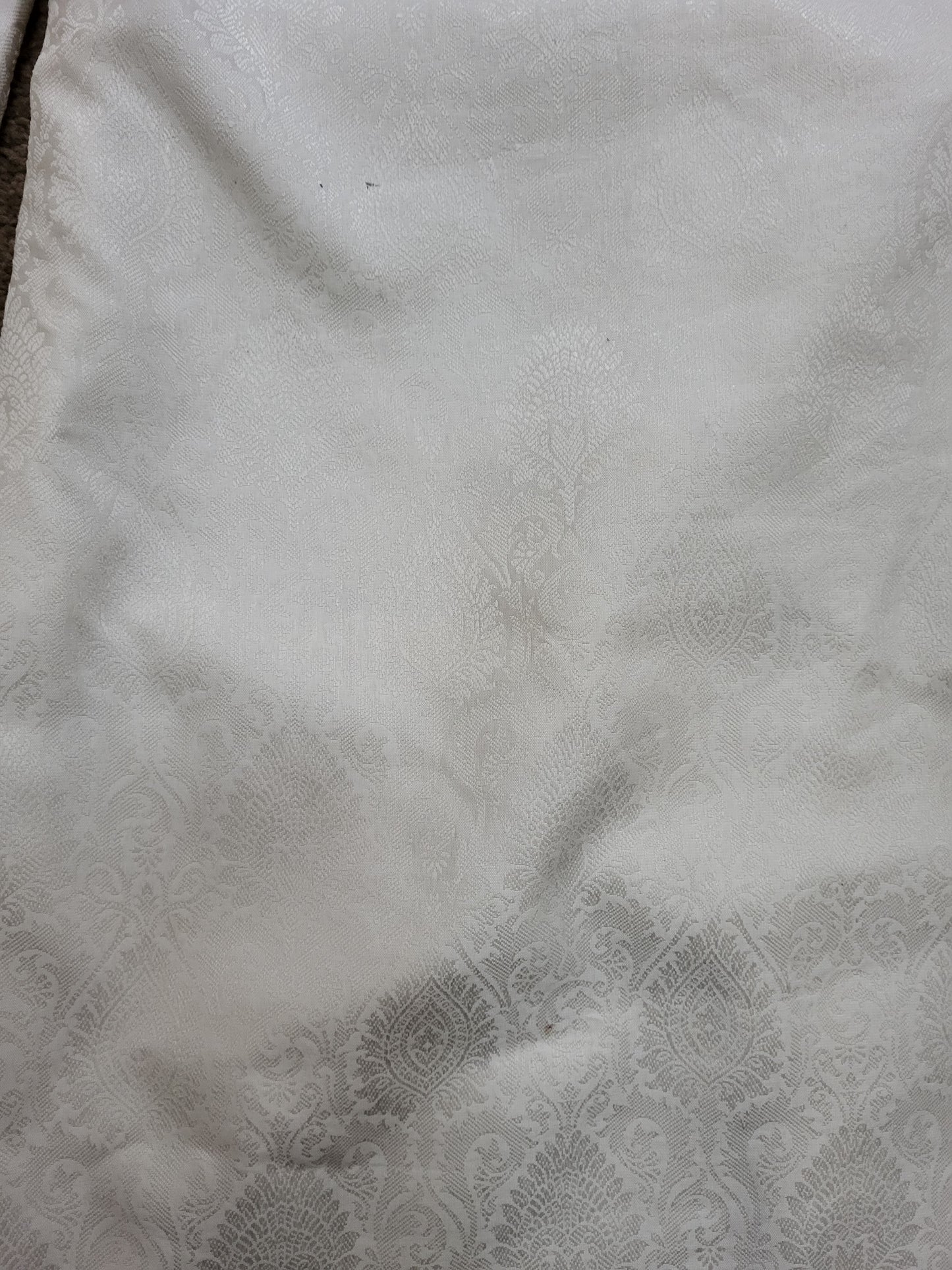 Mens White and Gold Jacquard Embellished Sherwani Cutom Made