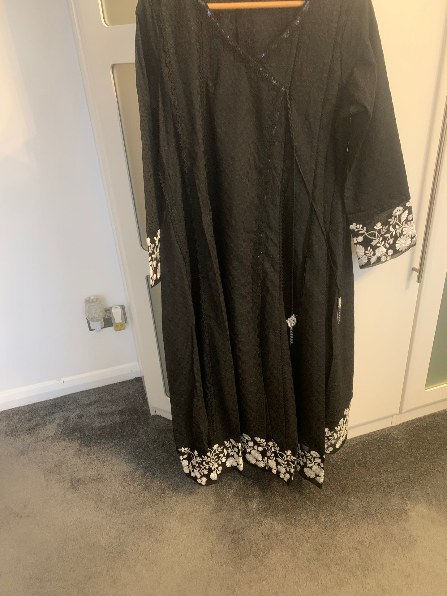 Black anckle length dress