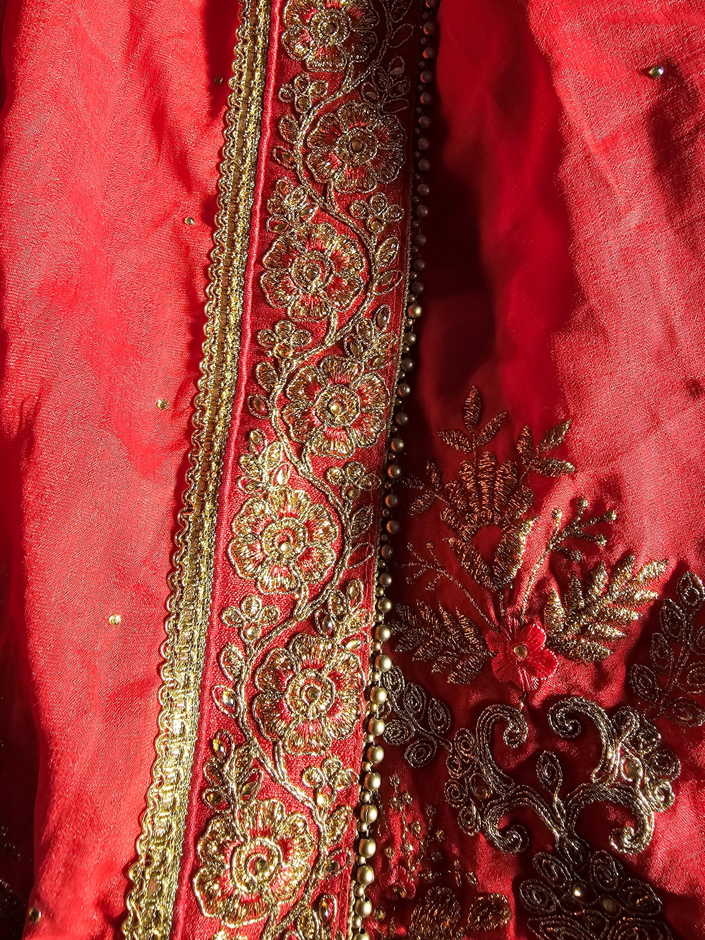 Red / Burgundy Saree Set