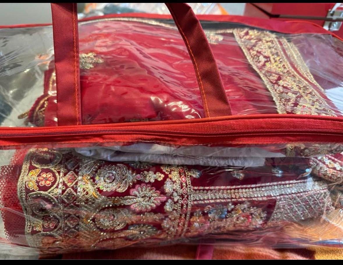 Preloved red velvet bridal lehenga - BRAND NEW