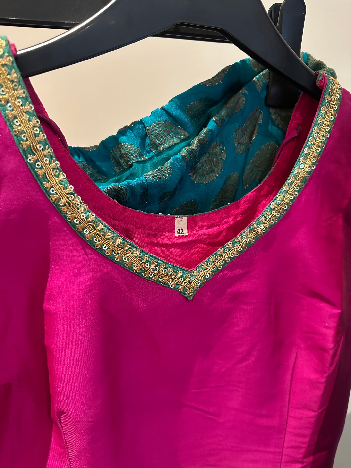 New turquoise and magenta Indian Stitched Suit - BRAND NEW