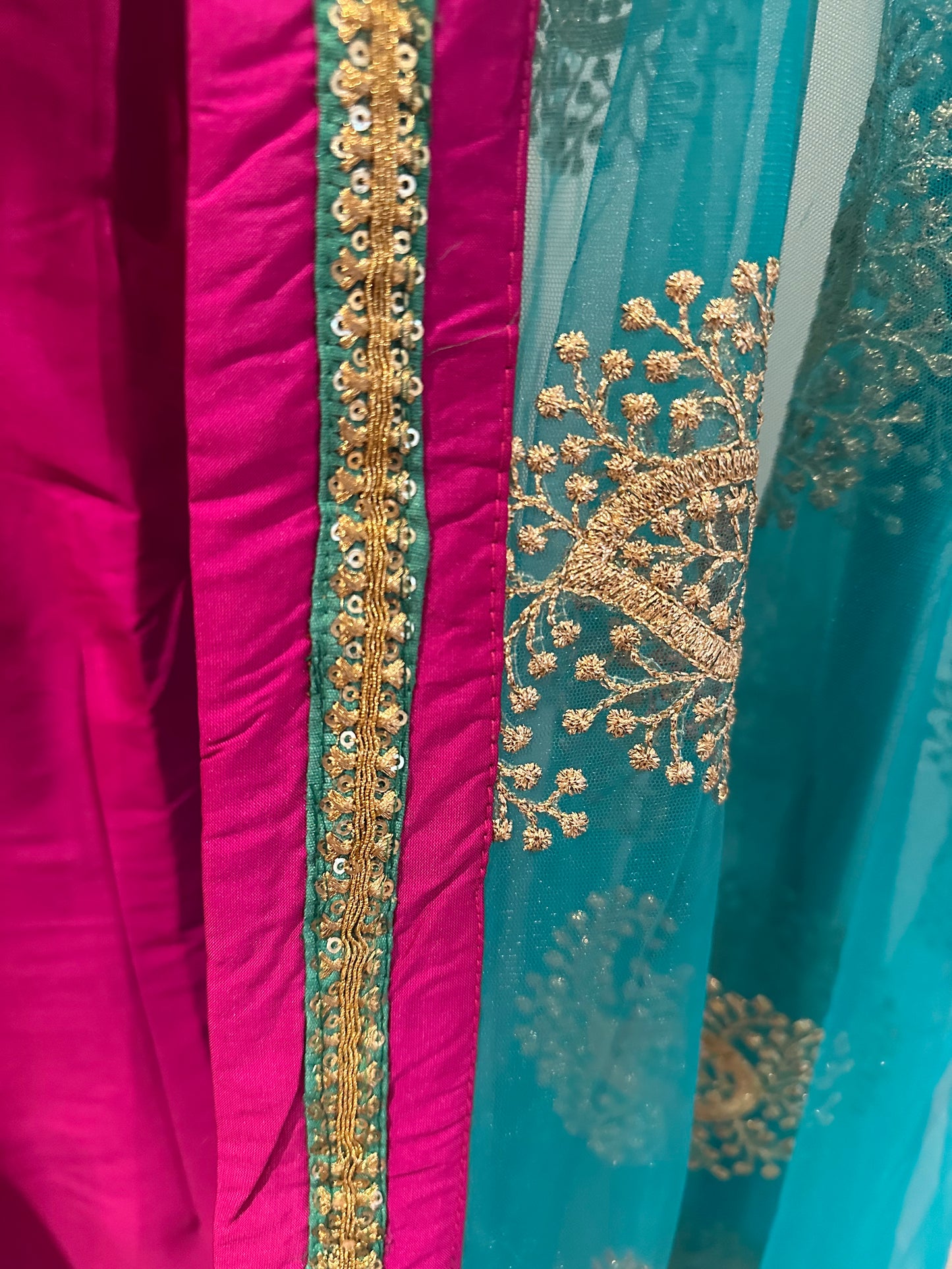 New turquoise and magenta Indian Stitched Suit - BRAND NEW