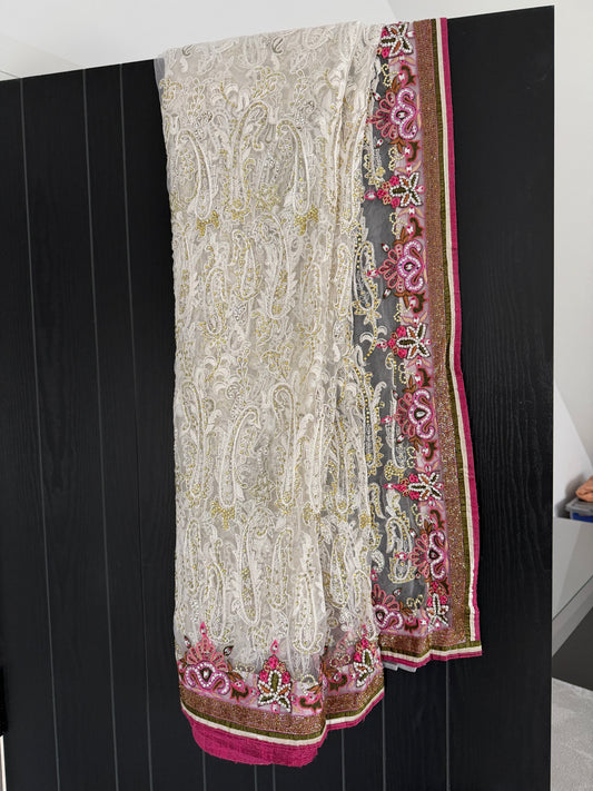 Off white saree