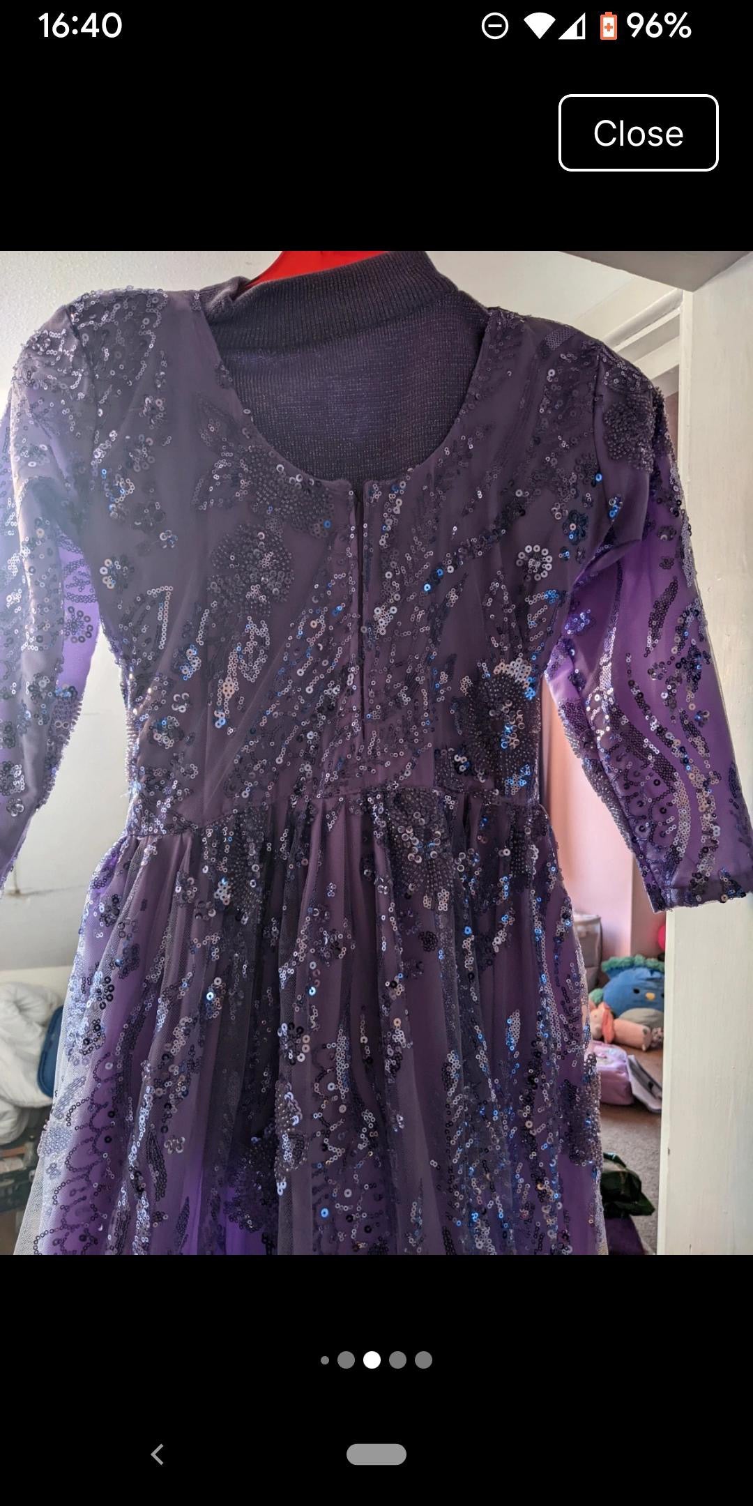 Brand new girls purple embellished/gown