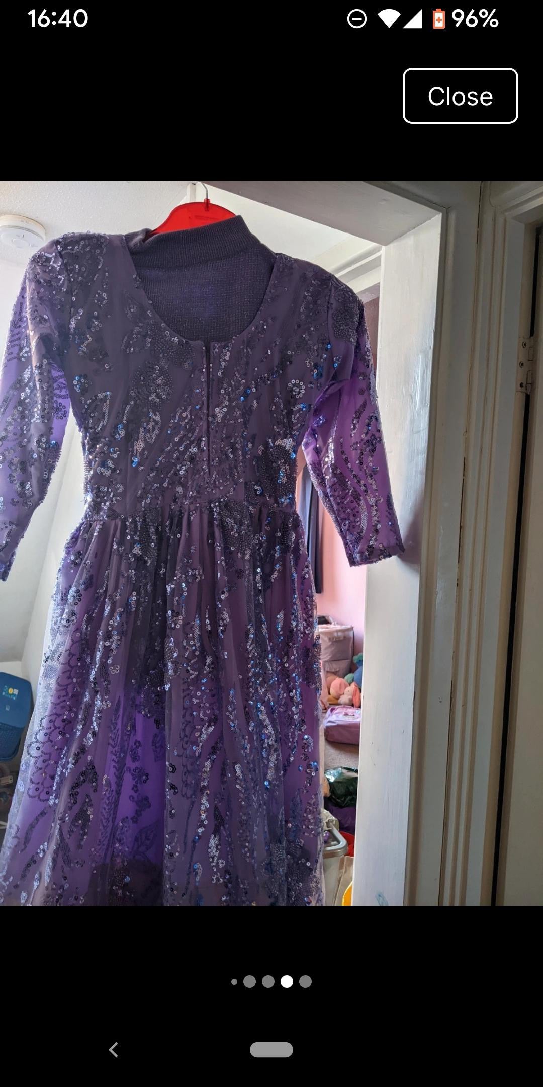 Brand new girls purple embellished/gown