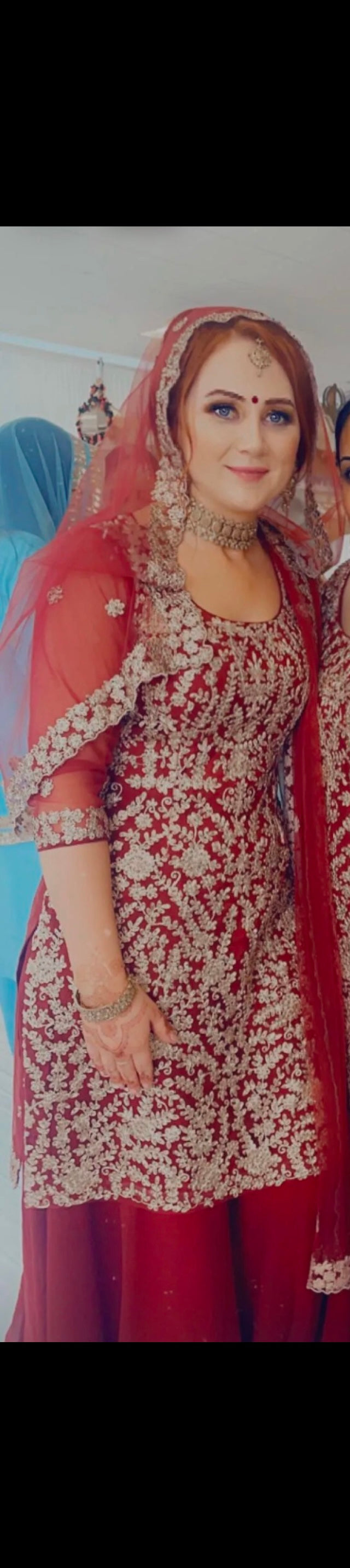 Burgandy sharara