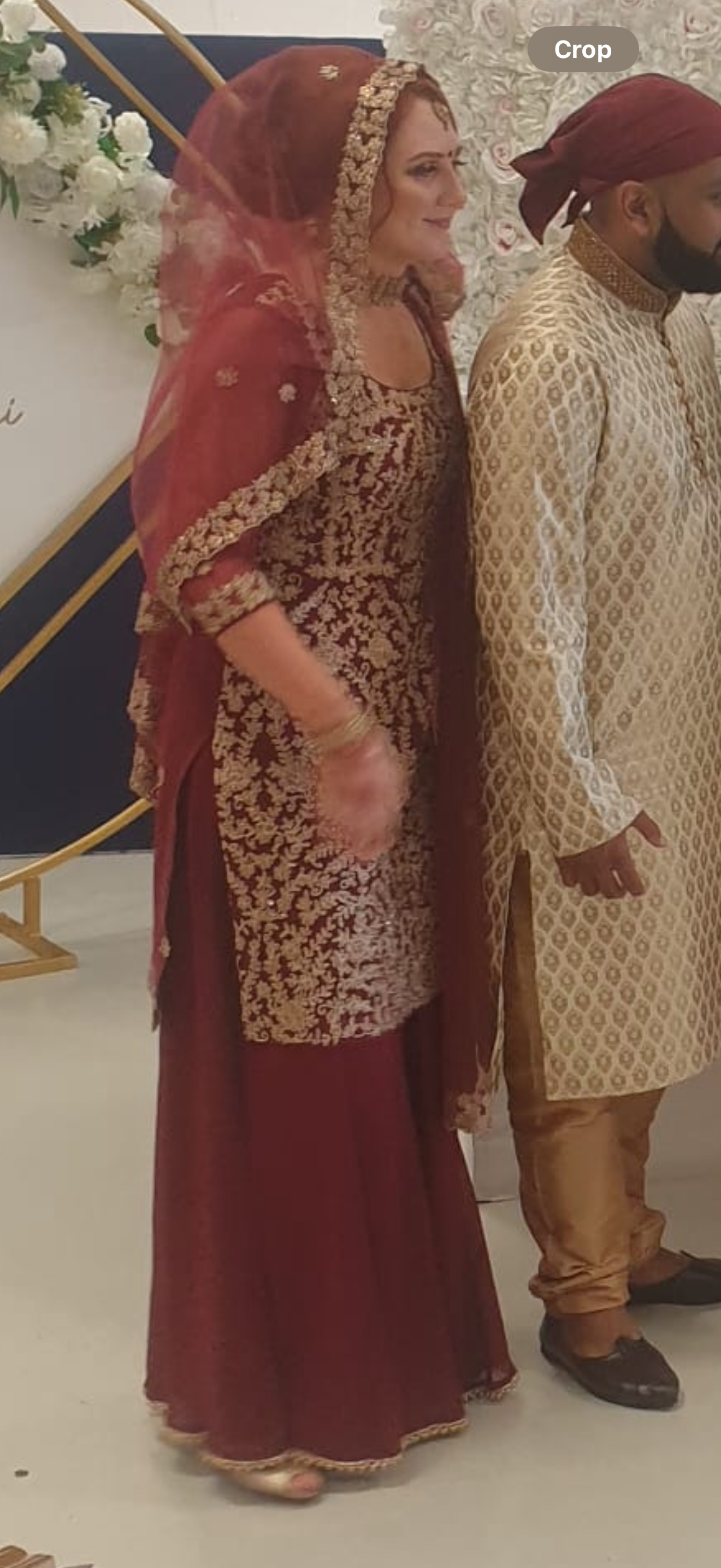 Burgandy sharara