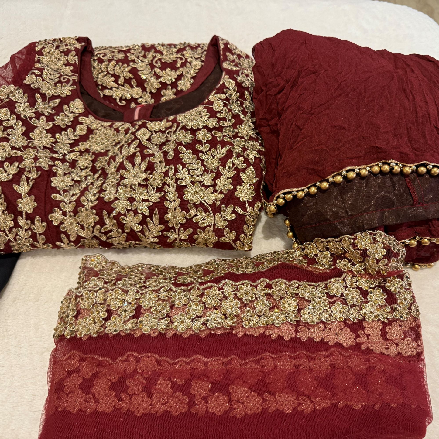 Burgandy sharara