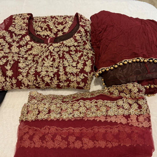 Burgandy sharara
