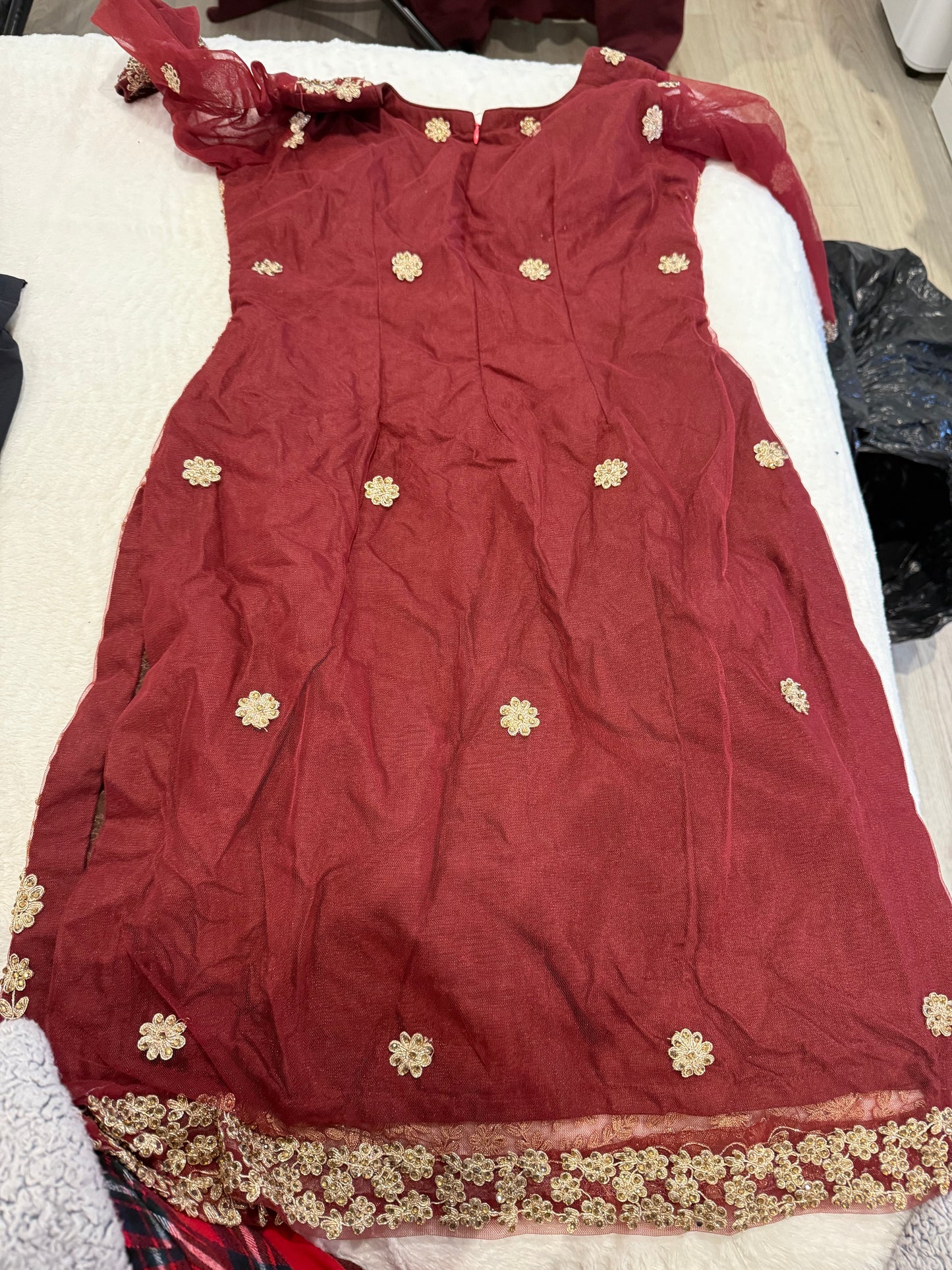 Burgandy sharara