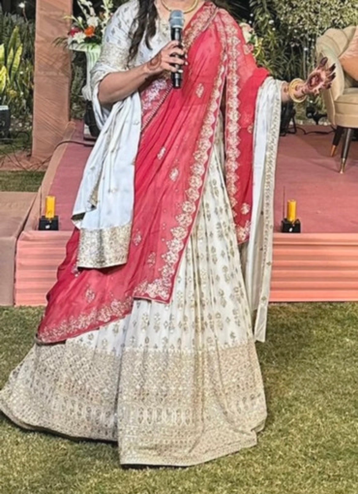 Preloved South-Ex Indian off white lehenga