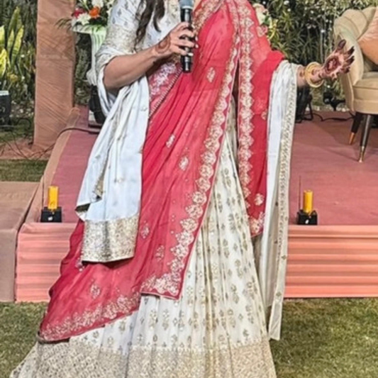 Preloved South-Ex Indian off white lehenga