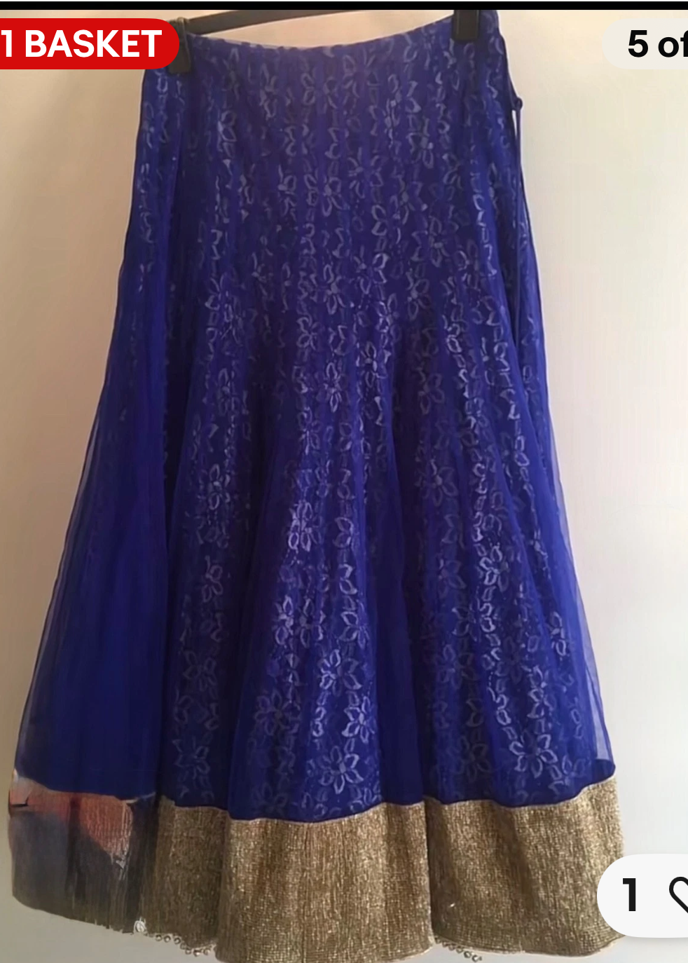 Blue net Lengha worn size 10/12