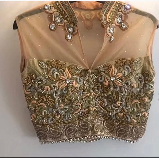 Blue net Lengha worn size 10/12