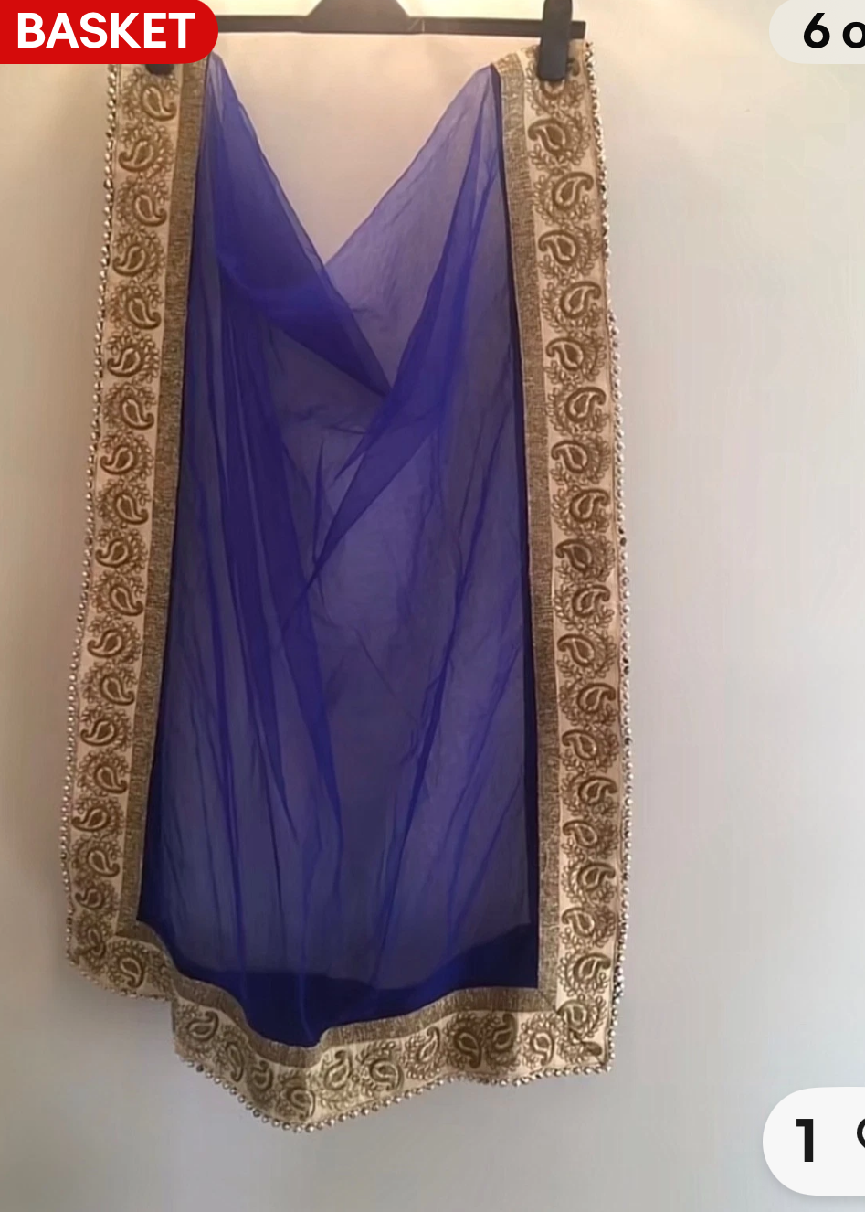 Blue net Lengha worn size 10/12