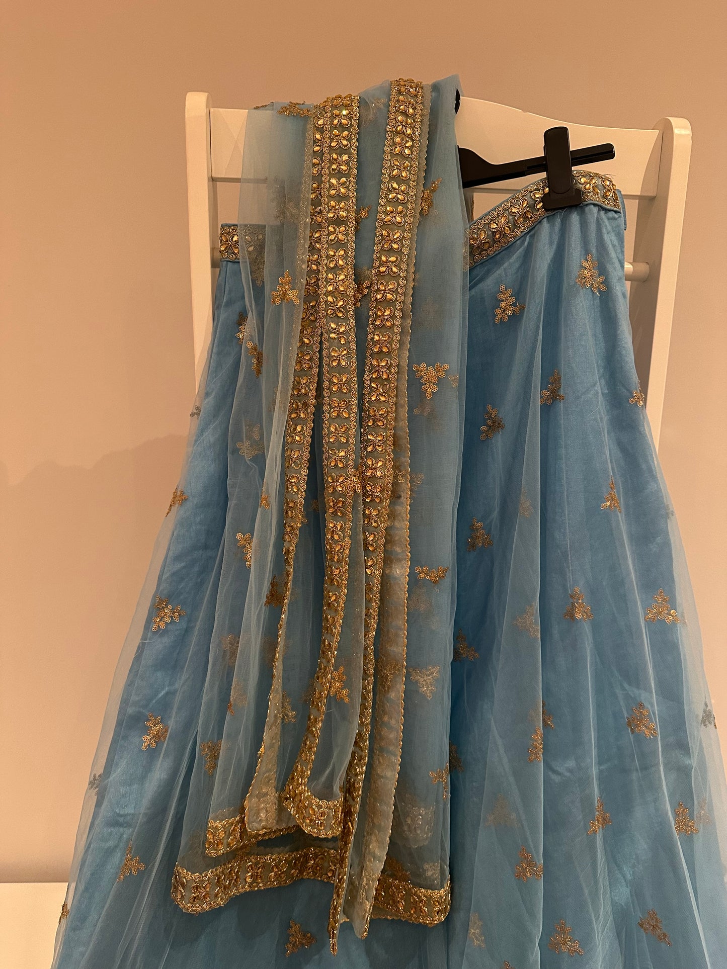 Preloved Indian Baby Blue Lehenga