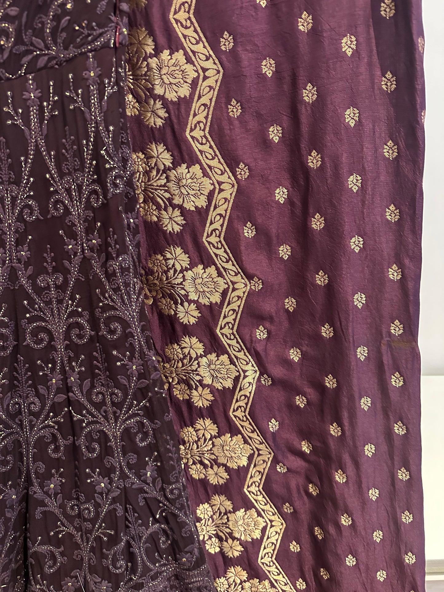 Preloved Deep purple preloved Anarkali Suit