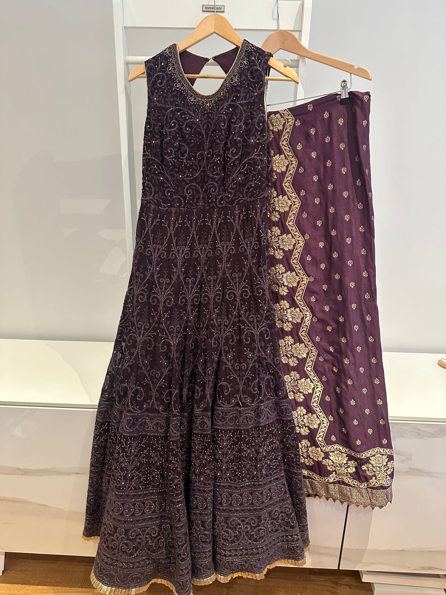Preloved Deep purple preloved Anarkali Suit